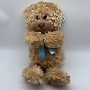 The Petting Zoo Fluffy Tan Plush Stuffed Bear 13”